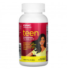 GNC, Milestones, Teen Multivitamin, For Girls 12-17, 120 Caplets