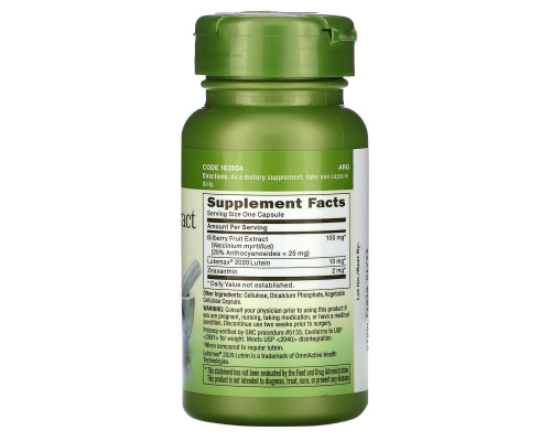 GNC Herbal Plus, Bilberry Extract & Lutein, 60 Capsules GNC Herbal Plus, Bilberry Extract & Lutein, 60 Capsules