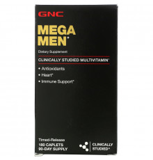 GNC Mega Men, Clinically Studied Multivitamin, 180 Caplets