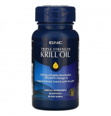 GNC, Triple Strength Krill Oil, 30 Softgels