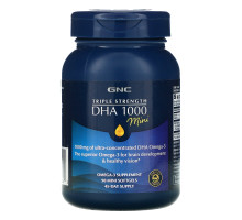 GNC, Triple Strength DHA 1000 Mini, 1,000 mg, 90 Mini Softgels
