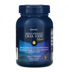 GNC, Triple Strength DHA 1000 Mini, 1,000 mg, 90 Mini Softgels