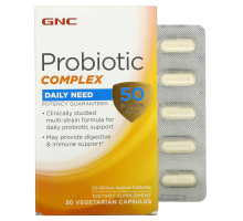 GNC, Probiotic Complex, Daily Need, 50 Billion CFU, 30 Vegetarian Capsules