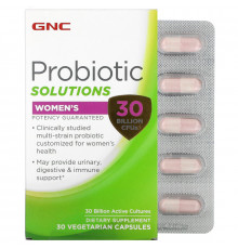GNC, Women's Probiotic Solutions, 30 Billion CFU's, 30 Vegetarian Capsules
