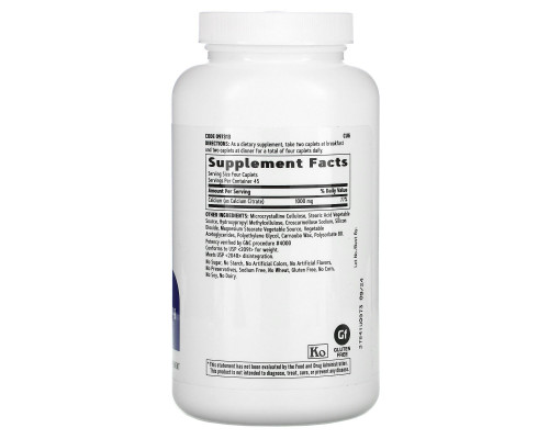 GNC, Calcium Citrate, 180 Vegetarian Caplets GNC, Calcium Citrate, 180 Vegetarian Caplets