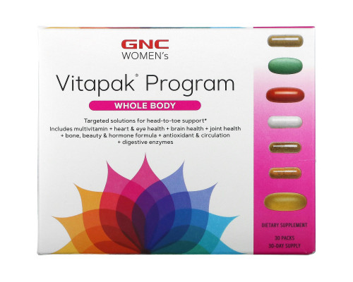 GNC, Women's Vitapak Program, Whole Body, 30 Packs GNC, Women's Vitapak Program, Whole Body, 30 Packs
