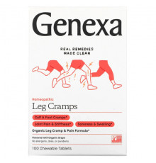 Травы и натуральные средства Genexa LLC, Leg Cramp Rx, икроножные судороги и боль, со вкусом винограда, 100 жевательных таблеток