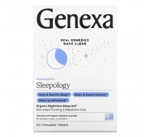 Травы и натуральные средства Genexa LLC, Sleepology, органическое средство для сна, ваниль и лаванда, 60 жевательных таблеток