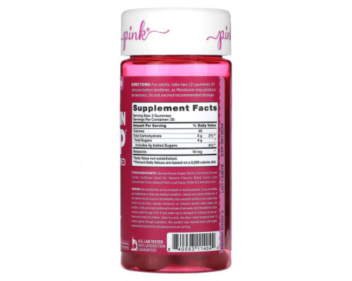 БАДы Pink, Beauty Rest Melatonin Sleep, натуральная ягодная смесь, 70 жевательных таблеток БАДы Pink, Beauty Rest Melatonin Sleep, натуральная ягодная смесь, 70 жевательных таблеток