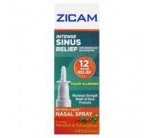 От аллергии Zicam, Intense Sinus Relief, жидкий спрей для носа без капель, с охлаждающим ментолом и эвкалиптом, 15 мл (0,5 жидк. Унции)