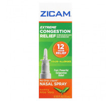 От гриппа и простуды Zicam, Экстремальное облегчение заложенности носа, жидкий спрей для носа без капель, успокаивающее алоэ вера, 15 мл (0,5 жидк. Унции)