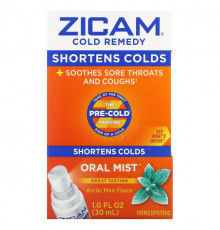 От гриппа и простуды Zicam, Cold Remedy, спрей для полости рта, арктическая мята, 30 мл (1 жидк. Унция)