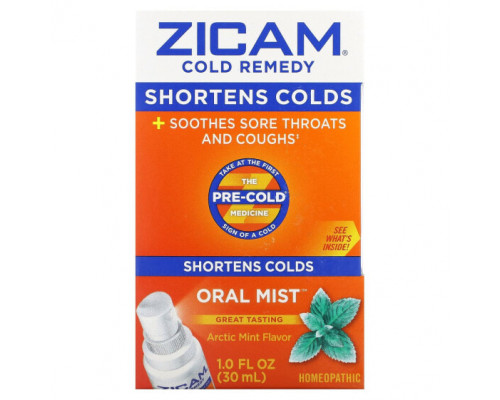 От гриппа и простуды Zicam, Cold Remedy, спрей для полости рта, арктическая мята, 30 мл (1 жидк. Унция) От гриппа и простуды Zicam, Cold Remedy, спрей для полости рта, арктическая мята, 30 мл (1 жидк. Унция)