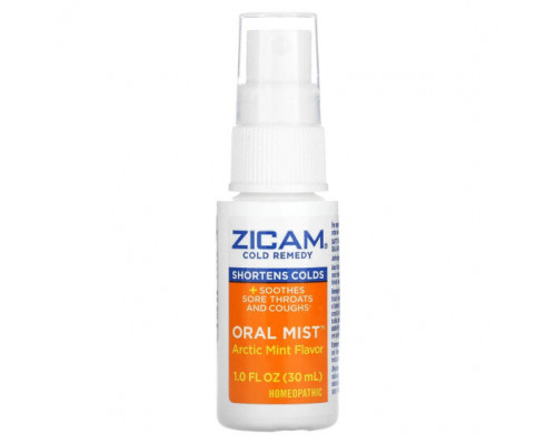 От гриппа и простуды Zicam, Cold Remedy, спрей для полости рта, арктическая мята, 30 мл (1 жидк. Унция) От гриппа и простуды Zicam, Cold Remedy, спрей для полости рта, арктическая мята, 30 мл (1 жидк. Унция)