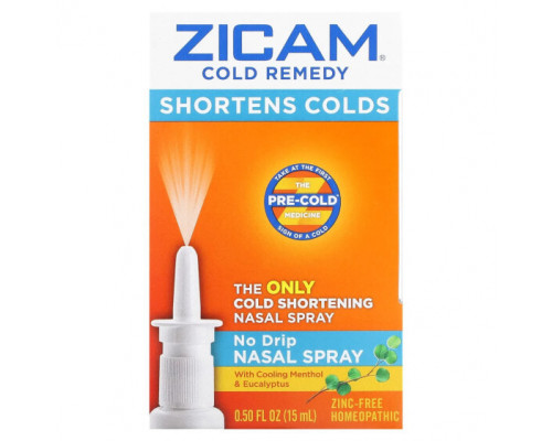 От аллергии Zicam, Cold Remedy, спрей для носа без капель, 15 мл (0,5 жидк. Унции) От аллергии Zicam, Cold Remedy, спрей для носа без капель, 15 мл (0,5 жидк. Унции)