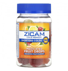 От гриппа и простуды Zicam, Средство от простуды, лечебные фруктовые капли, фруктовое ассорти, 25 капель