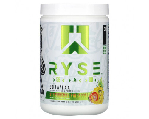 Аминокислоты RYSE, BCAA / EAA, клубничный и ананас, 369 г (13 унций)