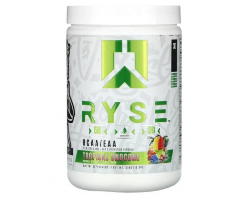 Аминокислоты RYSE, BCAA / EAA, тропический снокон, 378 г (13,3 унции) Аминокислоты RYSE, BCAA / EAA, тропический снокон, 378 г (13,3 унции)