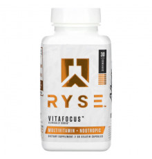 Витаминно-минеральные комплексы RYSE, Vitafocus, мультивитамины и ноотропы, 60 желатиновых капсул