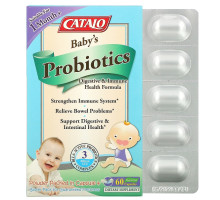 Catalo Naturals, Baby's Probiotics, Digestive & Immune Health Formula, 1 Month+, 3 Billion CFU, 60 Vegetarian Capsules