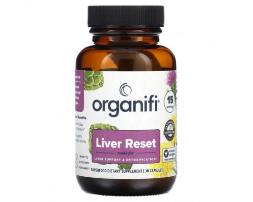 Для здоровья печени Organifi, Liver Reset, 30 капсул Для здоровья печени Organifi, Liver Reset, 30 капсул