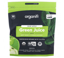 Суперфуды Organifi, Green Juice, хрустящее яблоко, 270 г (9,5 унции)