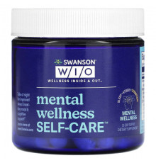 Улучшение памяти и работы мозга Swanson WIO, Mental Wellness Self-Care, 30 капсул