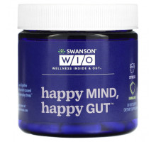 Для пищеварительной системы Swanson WIO, Happy Mind, Happy Gut, 30 вегетарианских капсул
