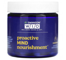 Улучшение памяти и работы мозга Swanson WIO, Proactive Mind Nourrition, 30 вегетарианских капсул