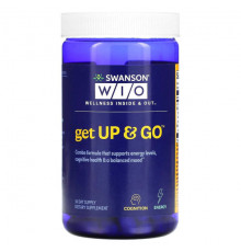 Улучшение памяти и работы мозга Swanson WIO, Get Up & Go, 60 вегетарианских капсул