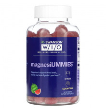 Магний Swanson WIO, MagnesiUMMIES, арбуз, 120 жевательных таблеток