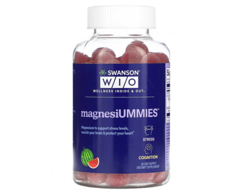 Магний Swanson WIO, MagnesiUMMIES, арбуз, 120 жевательных таблеток Магний Swanson WIO, MagnesiUMMIES, арбуз, 120 жевательных таблеток