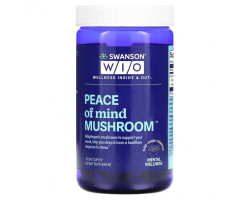 Грибы Swanson WIO, Peace of Mind Mushroom, 30 капсул Грибы Swanson WIO, Peace of Mind Mushroom, 30 капсул