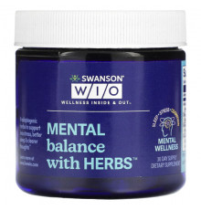 Улучшение памяти и работы мозга Mental Balance with Herbs, 30 Capsules