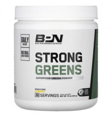Суперфуды Bare Performance Nutrition, Strong Greens, порошок из суперпродуктов, лимон, 224 г (7,9 унции)