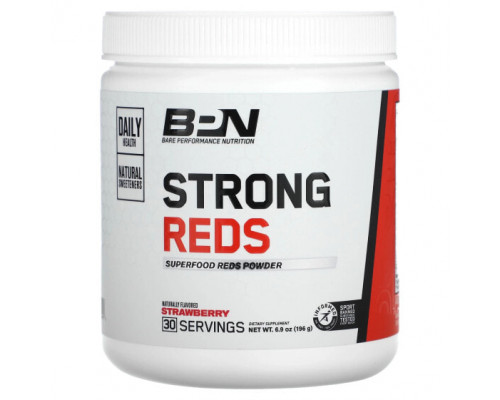 Фрукты и ягоды Bare Performance Nutrition, Strong Reds, клубника, 196 г (6,9 унции) Фрукты и ягоды Bare Performance Nutrition, Strong Reds, клубника, 196 г (6,9 унции)