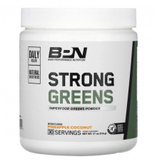 Суперфуды Bare Performance Nutrition, Strong Greens, порошок из суперпродуктов, ананас и кокос, 218 г (7,7 унции)