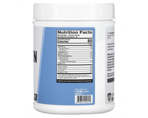 Для мышц и суставов Bare Performance Nutrition, коллагеновый протеин, без добавок, 666 г (1,5 фунта) Для мышц и суставов Bare Performance Nutrition, коллагеновый протеин, без добавок, 666 г (1,5 фунта)