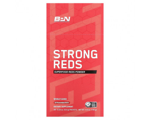 Фрукты и ягоды Bare Performance Nutrition, Strong Reds, Superfood Reds, порошок, клубника, 20 пакетиков по 6,5 г (0,23 унции) Фрукты и ягоды Bare Performance Nutrition, Strong Reds, Superfood Reds, порошок, клубника, 20 пакетиков по 6,5 г (0,23 унции)