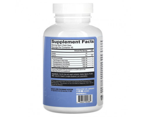Рыбий жир и Омега 3, 6, 9 Bare Performance Nutrition, Strong Omega, 1290 мг, 90 капсул Рыбий жир и Омега 3, 6, 9 Bare Performance Nutrition, Strong Omega, 1290 мг, 90 капсул