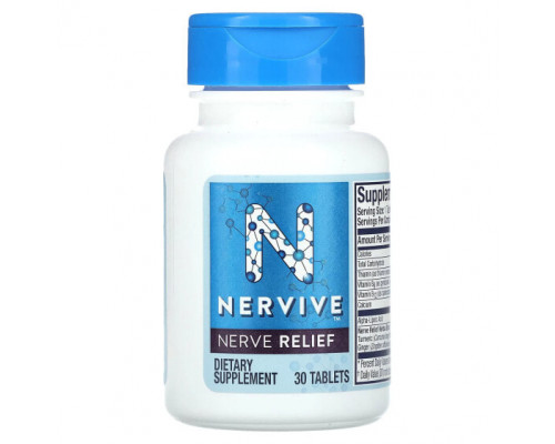 Антиоксиданты Nervive, Nerve Relief, 30 таблеток Антиоксиданты Nervive, Nerve Relief, 30 таблеток