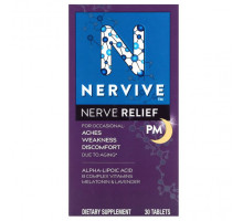 Антиоксиданты Nervive, Nerve Relief, PM, 30 таблеток
