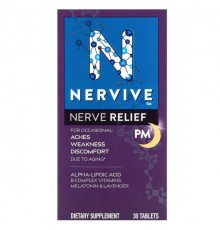 Антиоксиданты Nervive, Nerve Relief, PM, 30 таблеток