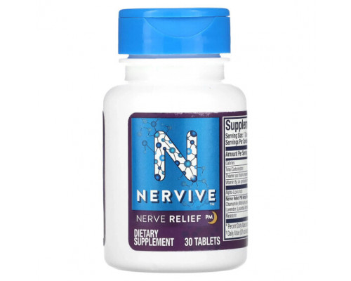 Антиоксиданты Nervive, Nerve Relief, PM, 30 таблеток Антиоксиданты Nervive, Nerve Relief, PM, 30 таблеток