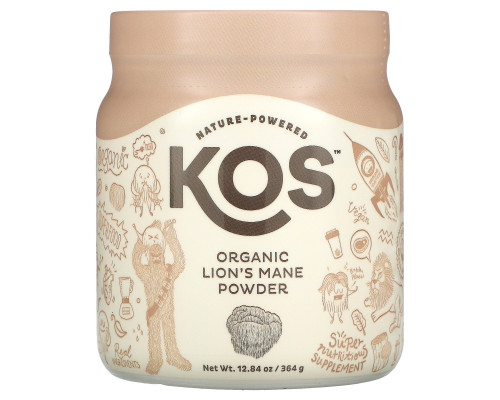 KOS, Organic Lion's Mane Powder, 12.84 oz (364 g) KOS, Organic Lion's Mane Powder, 12.84 oz (364 g)
