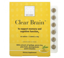 Улучшение памяти и работы мозга Clear Brain, 60 Tablets