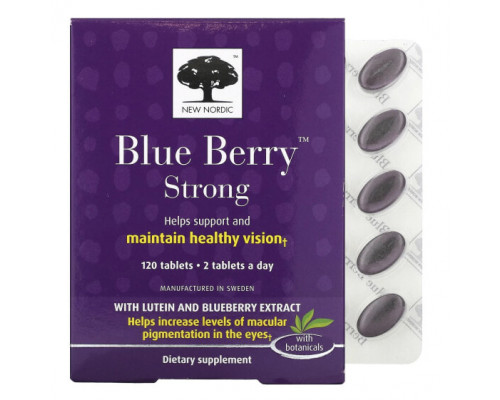 Антиоксиданты Blue Berry Strong, 120 Tablets Антиоксиданты Blue Berry Strong, 120 Tablets