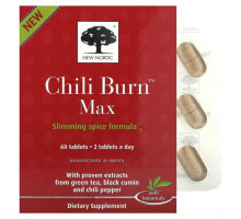 Жиросжигатели New Nordic US Inc, Chili Burn Max, 60 таблеток