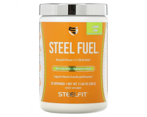 Аминокислоты SteelFit, Steel Fuel, универсальное средство с разветвленной цепью и BCAA + увлажняющая добавка, лимон и лайм, 330 г (11,64 унции) Аминокислоты SteelFit, Steel Fuel, универсальное средство с разветвленной цепью и BCAA + увлажняющая добавка, лимон и лайм, 330 г (11,64 унции)