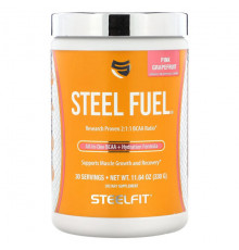 Электролиты SteelFit, Steel Fuel, розовый грейпфрут, 330 г (11,64 унции)
